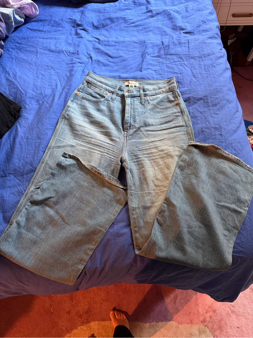 Madewell Light Blue high-rise flare Jeans